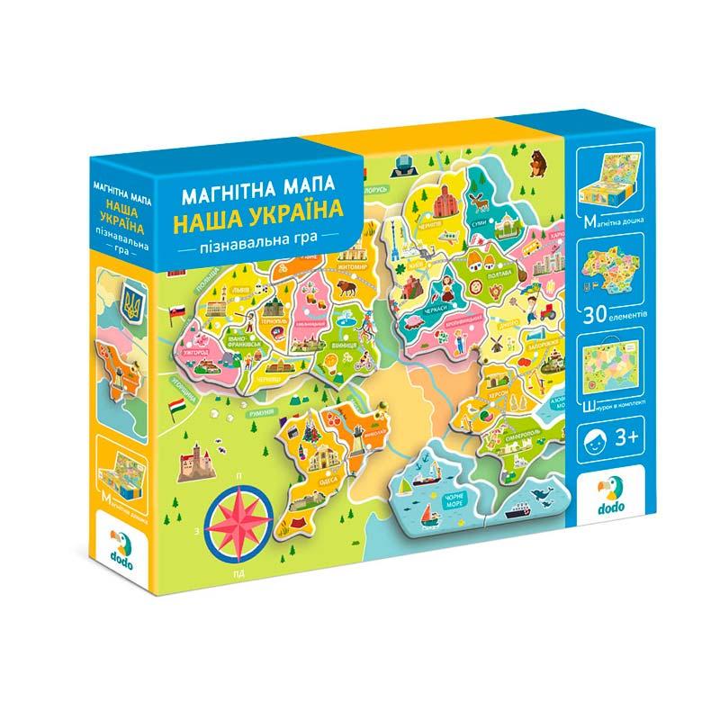 Игра развивающая Dodo Магнитная карта Украины (200268)