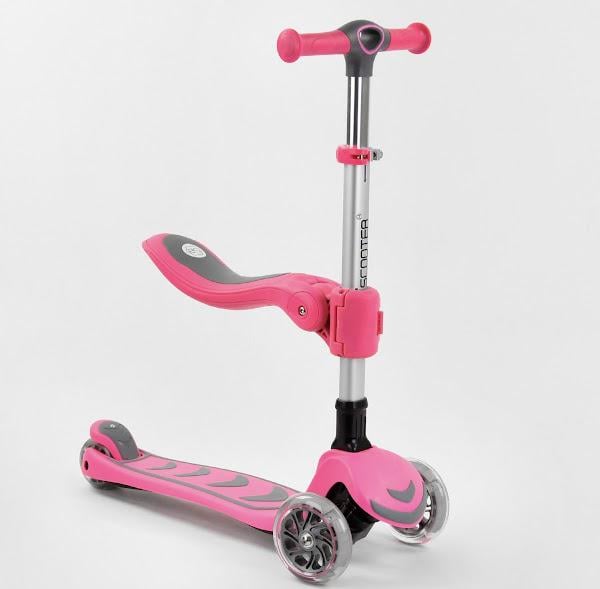 Самокат трехколесный 3 Т-07196 Best Scooter до 60 кг Розовый