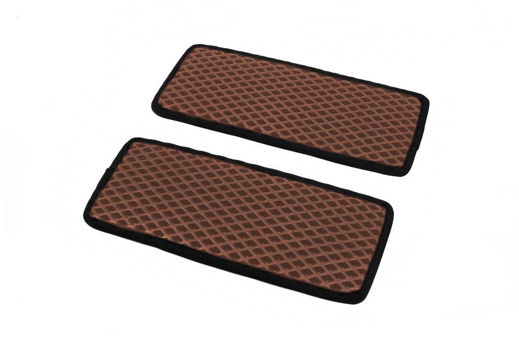 Килимки автомобільні на пороги для Citroen Jumper 2007-2024 р EVA/поліуретан 2 шт. Цегляний (80279)