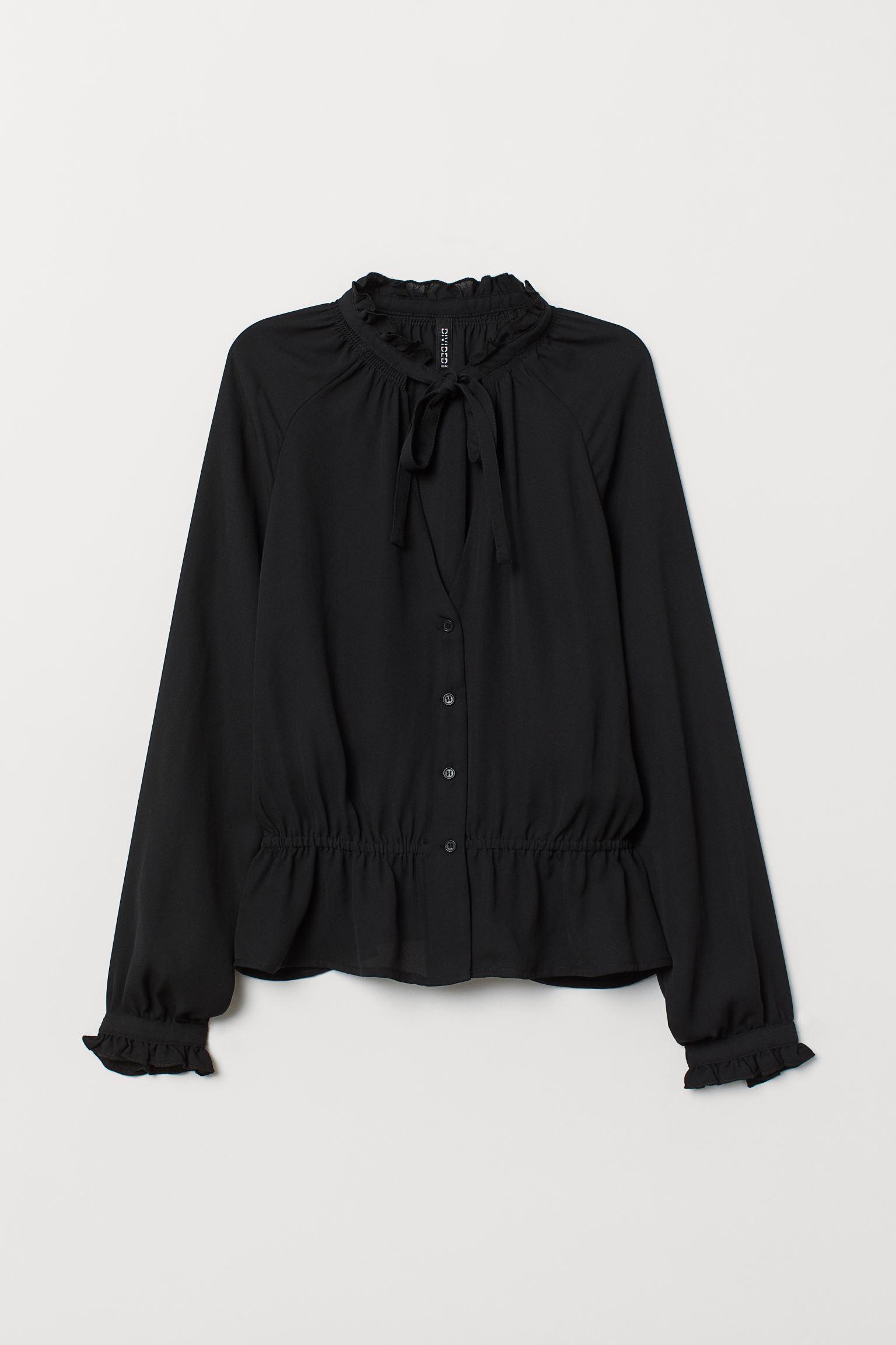 Блуза H&M р. 36 Черный (14127012749)