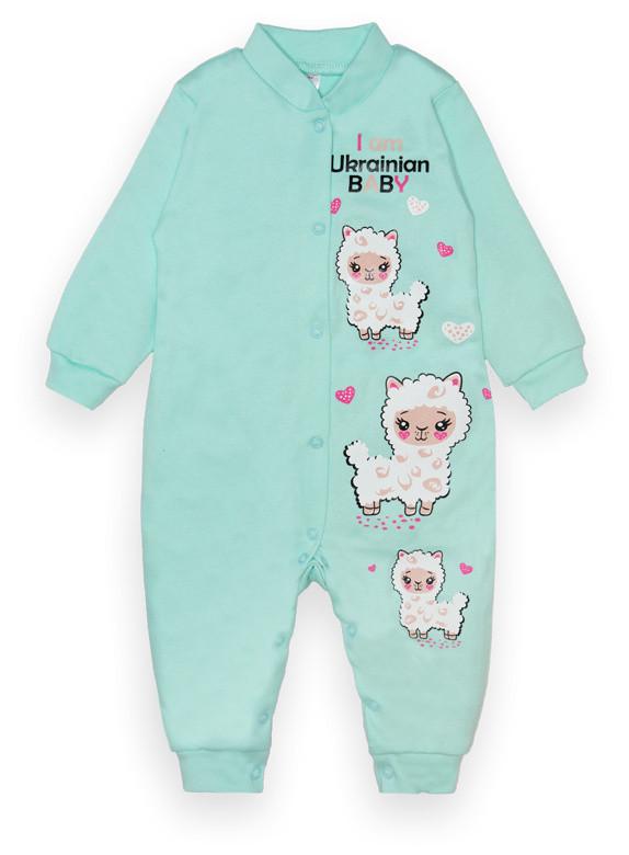 Комбінезон дитячий бавовняний для дівчинки Gabbi KB-22-2-9 Baby 74 см Блакитний (13290)