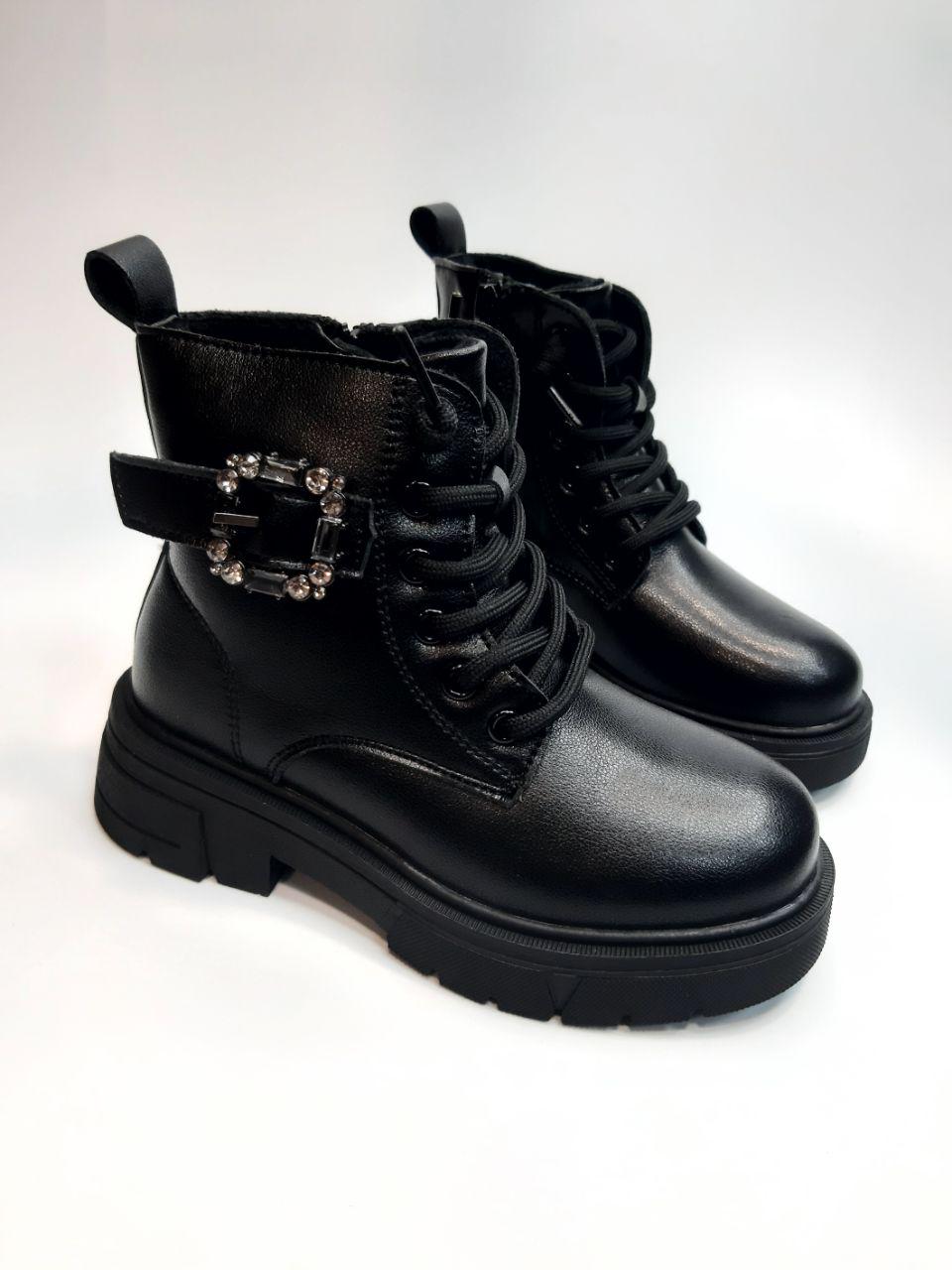 Ботинки зимние Apawwa для девочки р. 32 20 см Черный (5035 black)