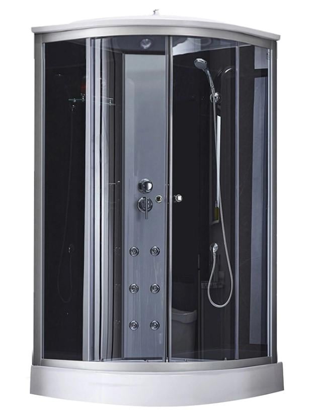 Гидробокс Lidz Tani SBM90x90.SAT.LOW.GR низкий стекло тонированное 4 мм/стенки BLA (LTSBM9090SATLOWGR)