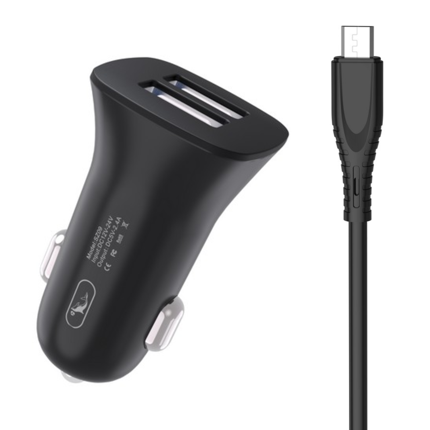 Зарядное устройство для SkyDolphin SZ09V 15 Вт 2xUSB QC 3.0 с кабелем microUSB Black (AZP-000111)