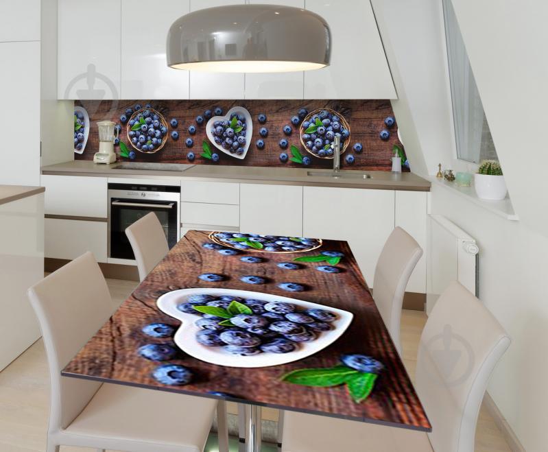 Наклейка виниловая на стол Zatarga  "Черника" 600х1200 мм