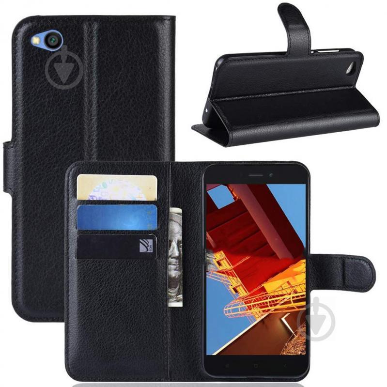 Чехол-книжка Litchie Wallet для Xiaomi Redmi Go Черный (hub_iZUK43830)
