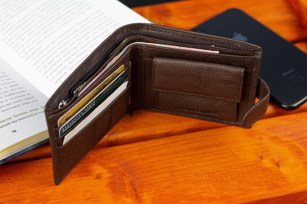 Портмоне кожаное ST Leather мужское на кнопке Коричневый (ST104) - фото 10 Портмоне кожаное ST Leather мужское на кнопке Коричневый (ST104) - фото 10