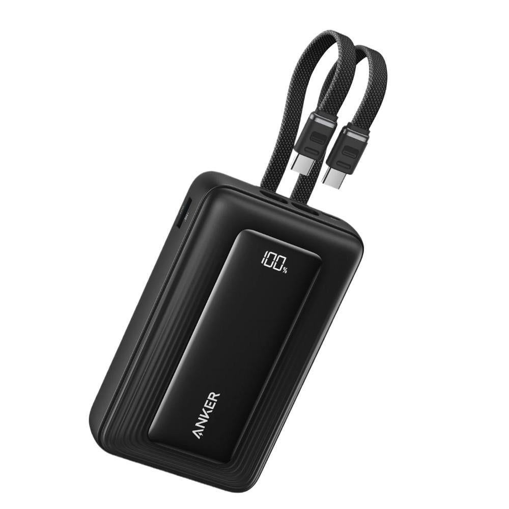 Повербанк Anker Zolo A110M 20000 mAh 45W Fast Charge PD з двома вбудованими кабелями USB-C/дисплей Чорний (130706762)