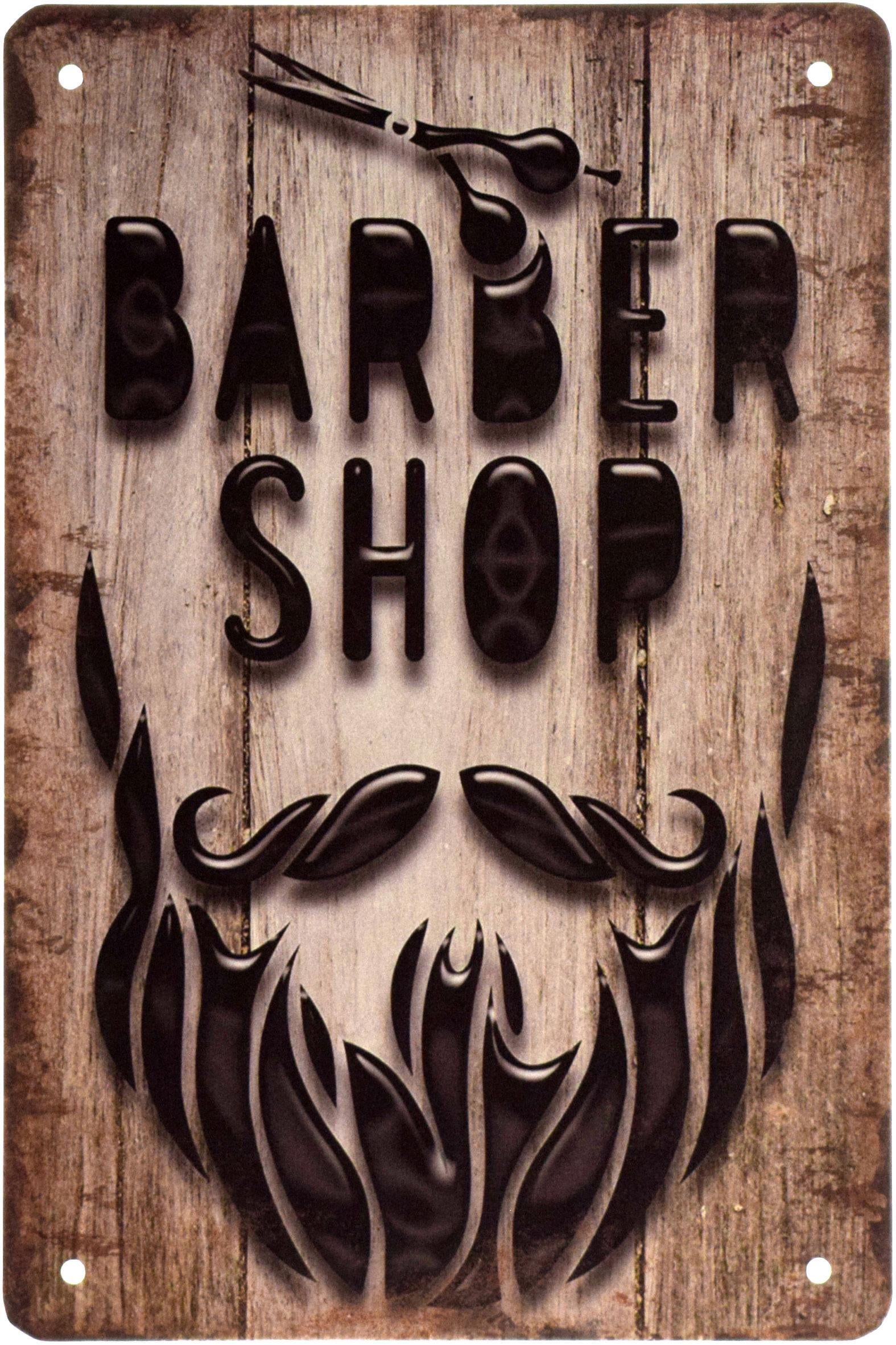 Табличка металлическая Барбершоп Борода/Barber Shop 20x30 см Табличка металлическая Барбершоп Борода/Barber Shop 20x30 см