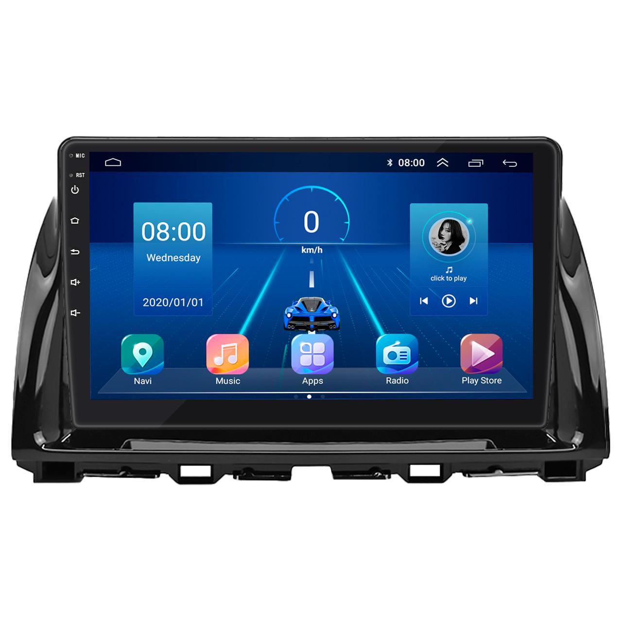 Автомагнитола штатная Lesko для Mazda CX-5 I 2011-2015 9" 6/128Gb 4G Wi-Fi GPS Top MOB