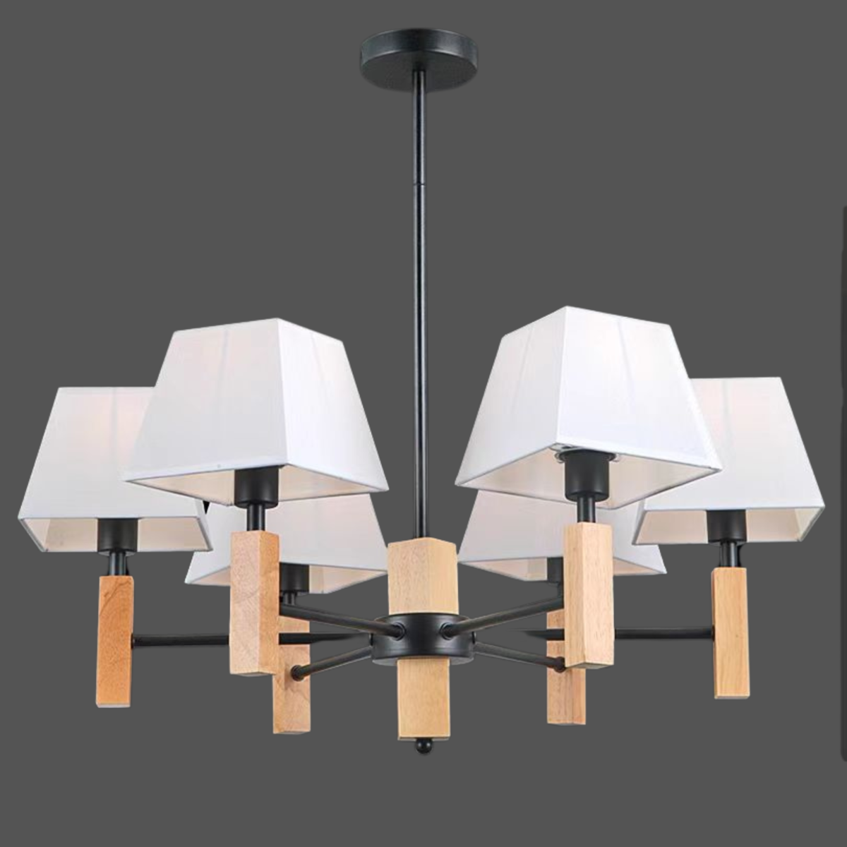 Люстра классическая для гостиной VALESO V15-6 Черный