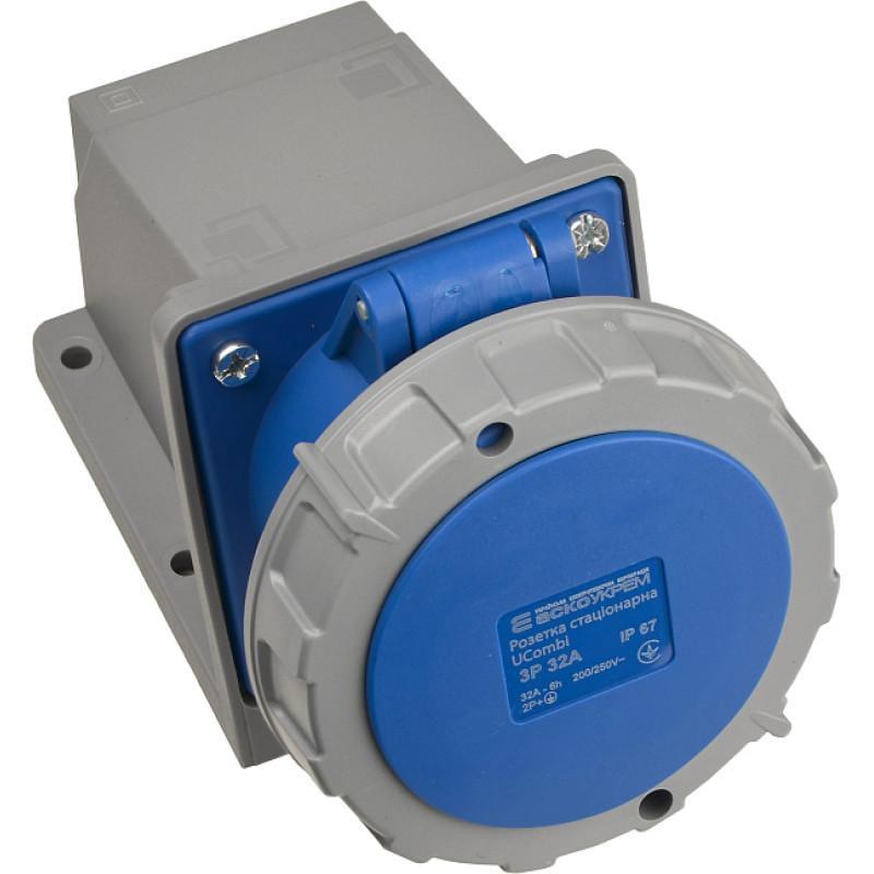 Розетка стационарная АСКО-УКРЕМ полиамид серии UСombi 3P 32A IP 67 (A0080010144)