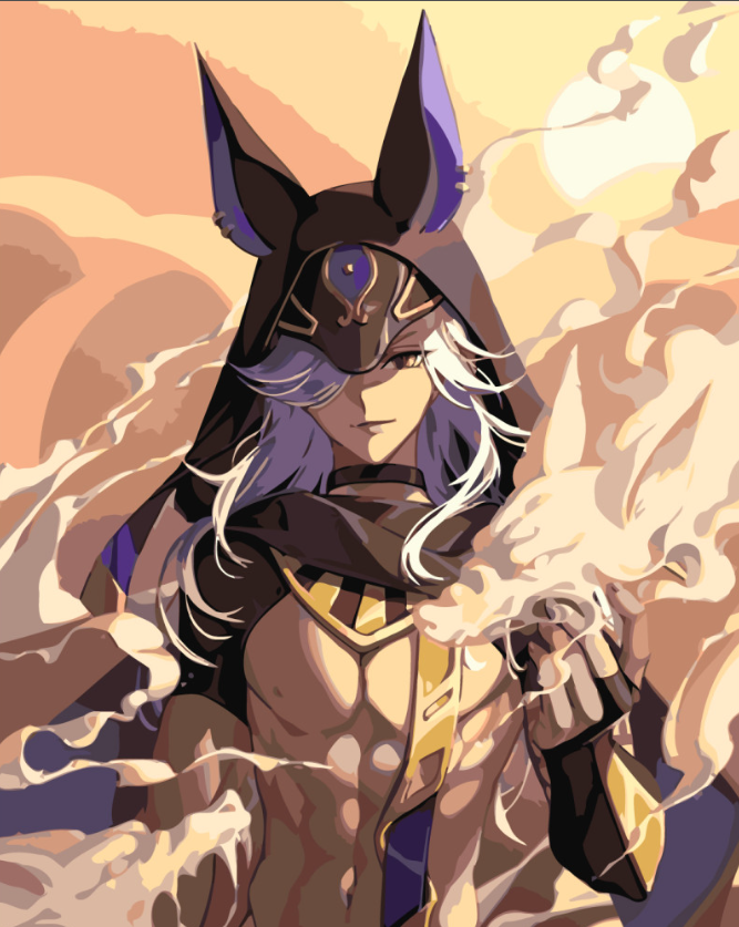 Картина за номерами Орігамі Аніме Геншин Імпакт Сяйно 40х50 см (LW3261)