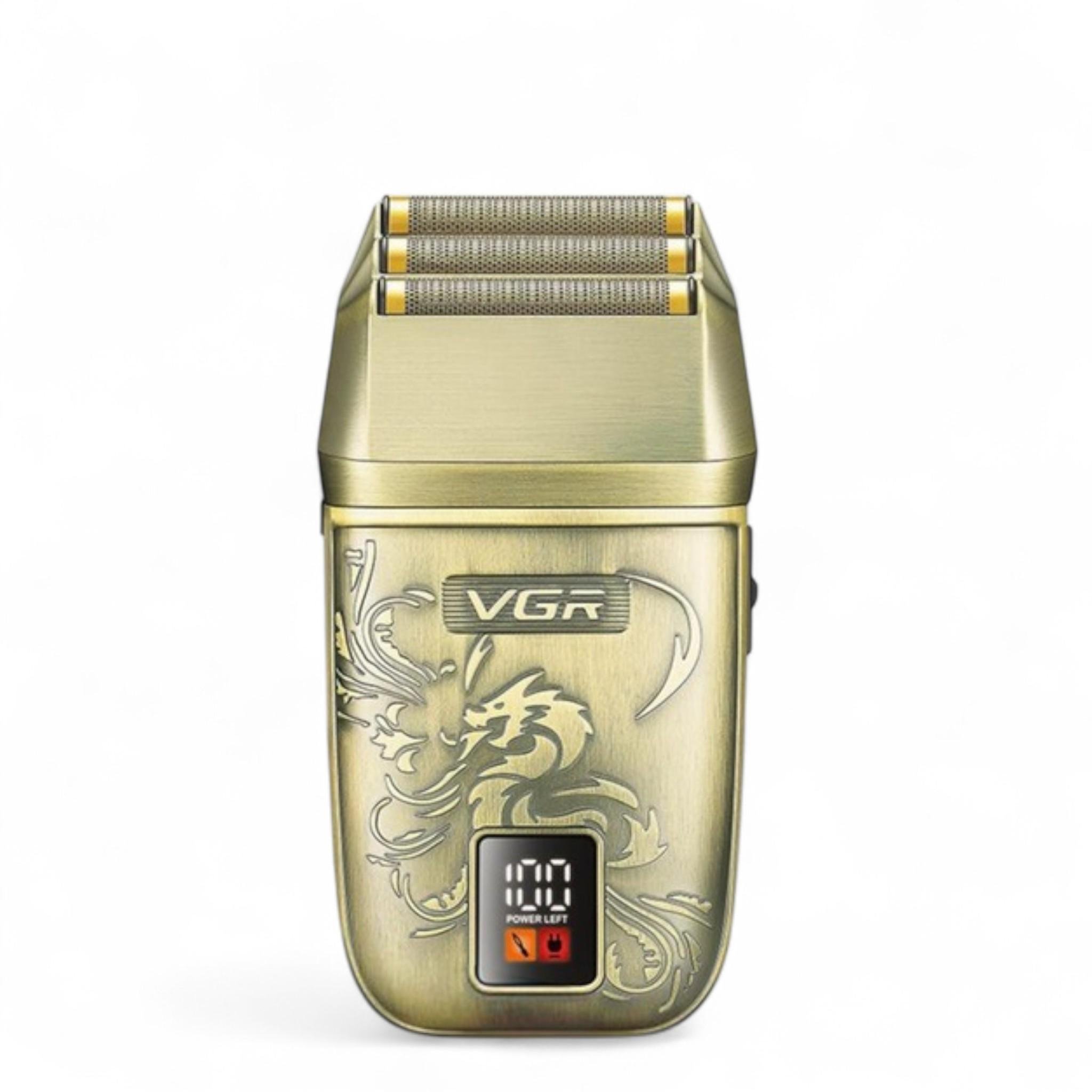 Шейвер VGR V-349 титановые лезвия LED-дисплей влагозащита IPX6 в металлическом корпусе (27566749)