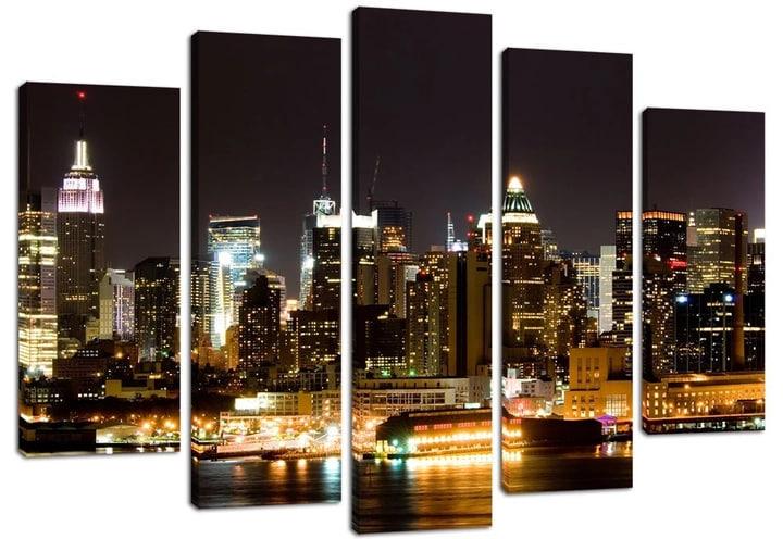 Картина модульная на холсте DK Ночной Нью-Йорк 108х80 см (PLM5-80)