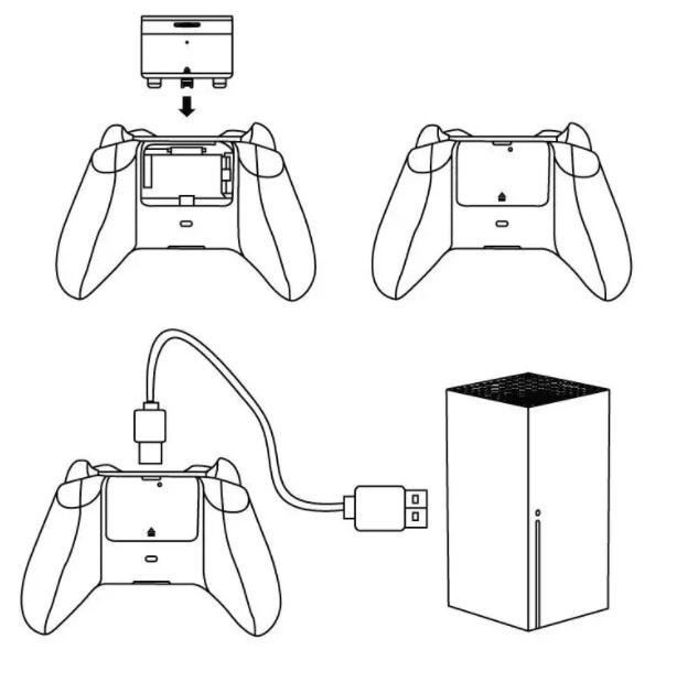 Акумулятор для геймпада Ipega IPega Xbox Series S/Xbox Series X 1000 mAh Чорний (PG-XBX001) - фото 6