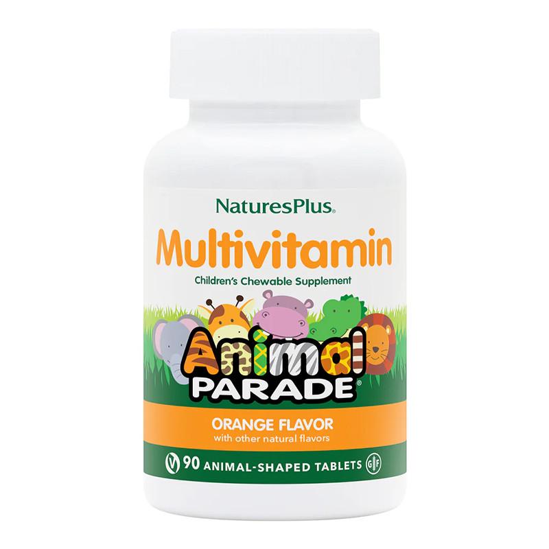 Комплекс витаминов для детей Natures Plus Animal Parade Multivitamin Children's Chewables Апельсин 90 жевательных табл. (2363107229)