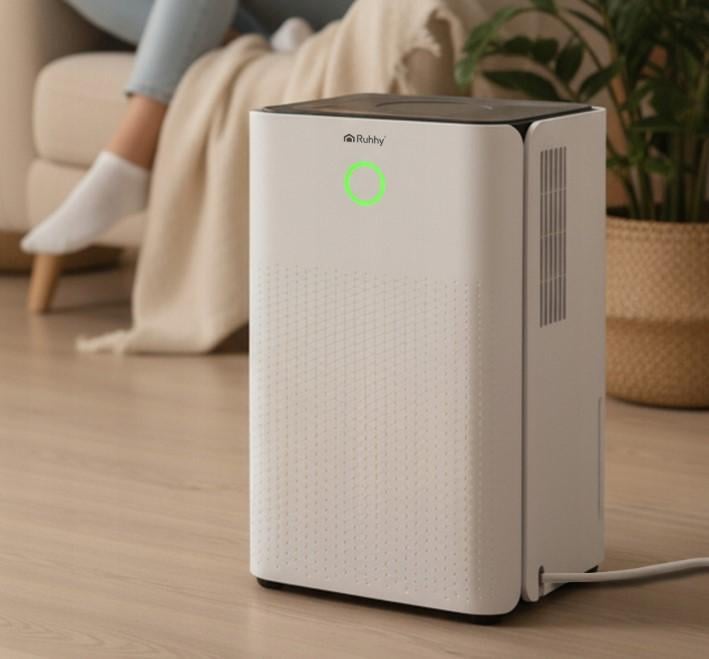 Осушитель воздуха Ruhhy 12 л/24 ч мощный адсорбционный фильтр WiFi-управление таймером и гигростатом 200 Вт - фото 5 Осушитель воздуха Ruhhy 12 л/24 ч мощный адсорбционный фильтр WiFi-управление таймером и гигростатом 200 Вт - фото 5