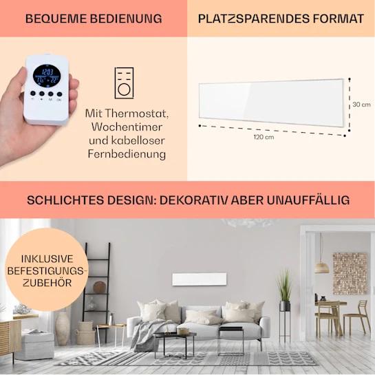 Инфракрасный обогреватель KLARSTEIN Wonderwall air 36 до 7 м² (10034231) - фото 5 Инфракрасный обогреватель KLARSTEIN Wonderwall air 36 до 7 м² (10034231) - фото 5