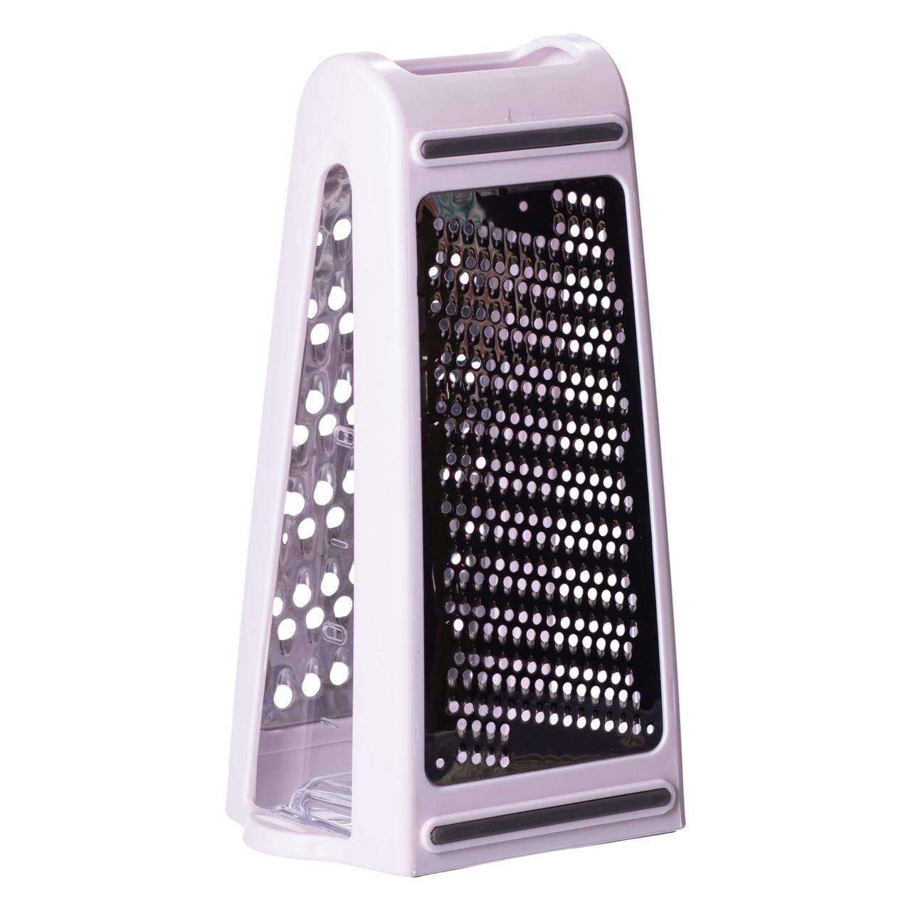 Терка двусторонняя с пластиковым контейнером 11х8х22 см (HP-8-4)