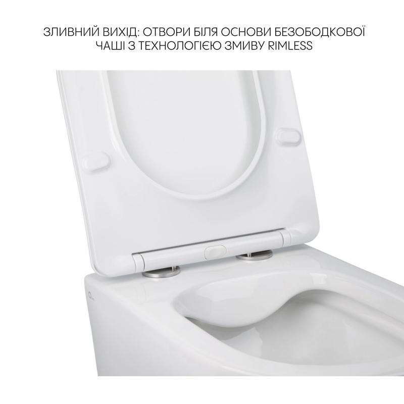 Унитаз подвесной Qtap Jay 2в1 Rimless и биде подвесное (SD00053557) - фото 4