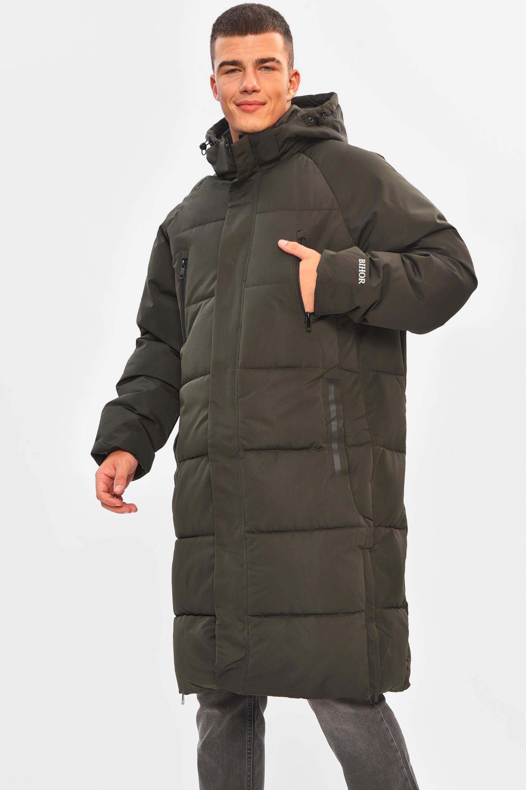 Куртка мужская удлиненная еврозима M Темно-зеленый (205012) - фото 2 Куртка мужская удлиненная еврозима M Темно-зеленый (205012) - фото 2