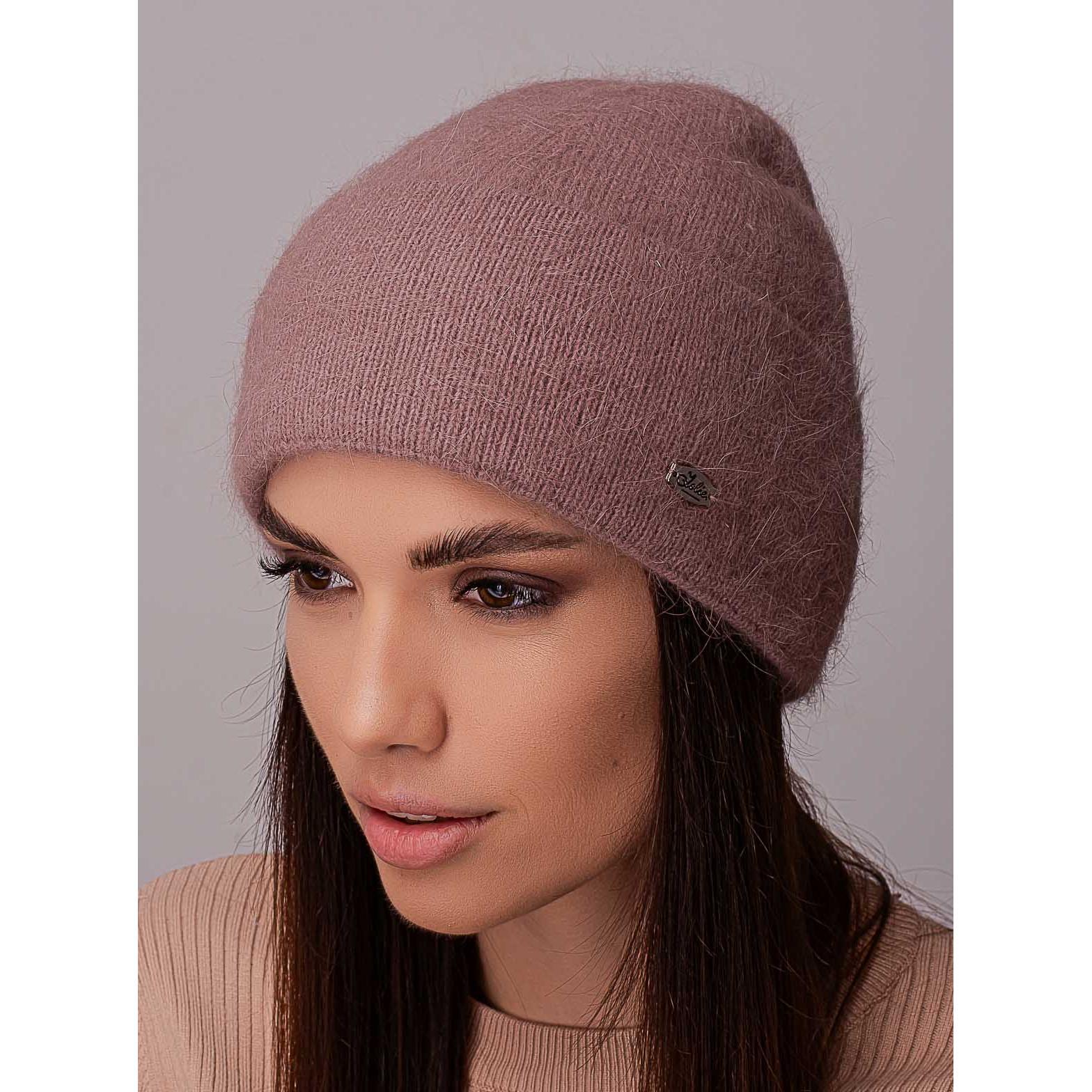 Шапка женская ангоровая Leks СКАРЛЕТ одинарная с отворотом мелкого вязания one size Темно-пудровый (205581) Шапка женская ангоровая Leks СКАРЛЕТ одинарная с отворотом мелкого вязания one size Темно-пудровый (205581)