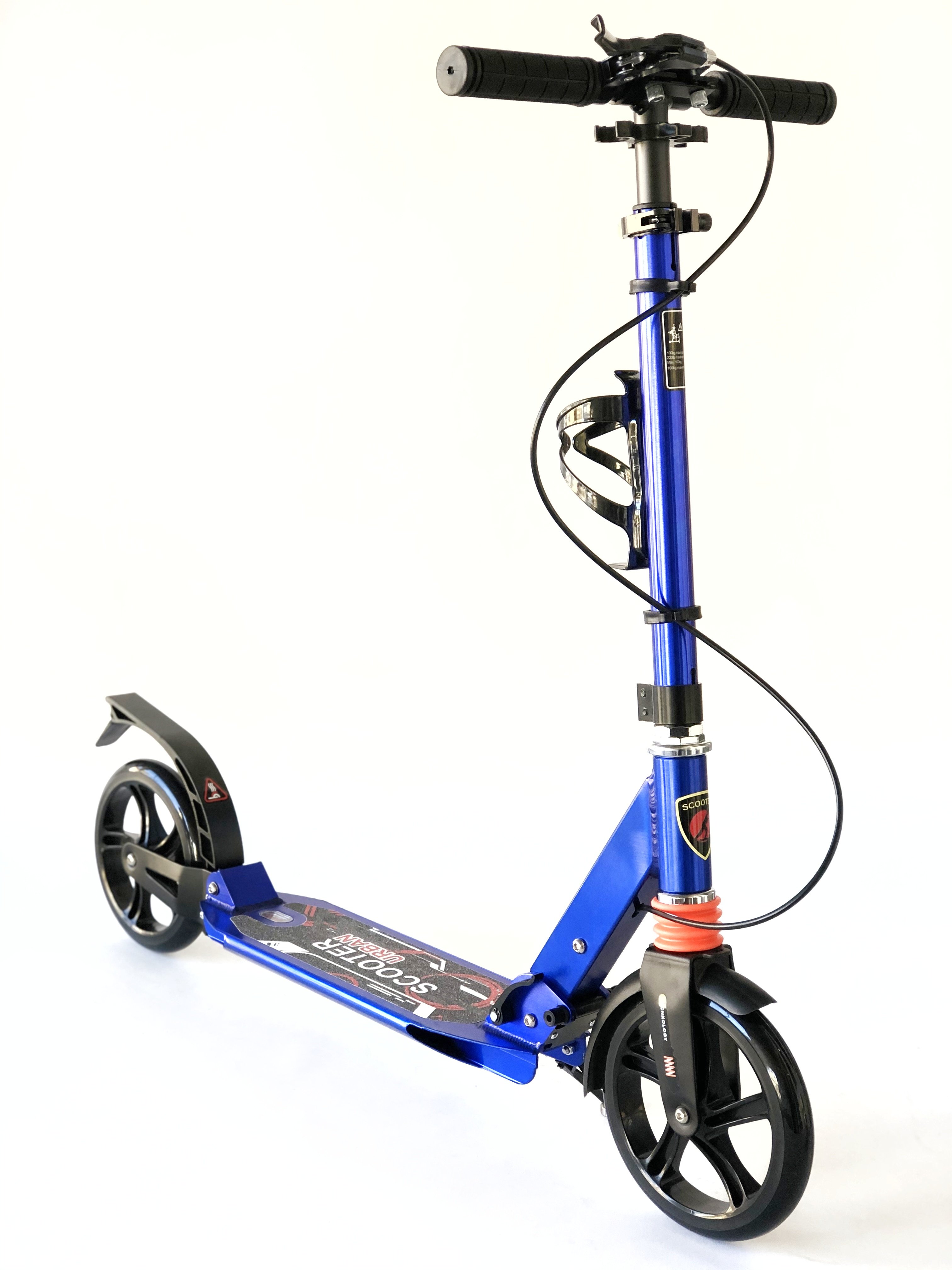 Самокат Scooter 116-D2 с клипсой и подстаканником Синий (116-D2-blue)