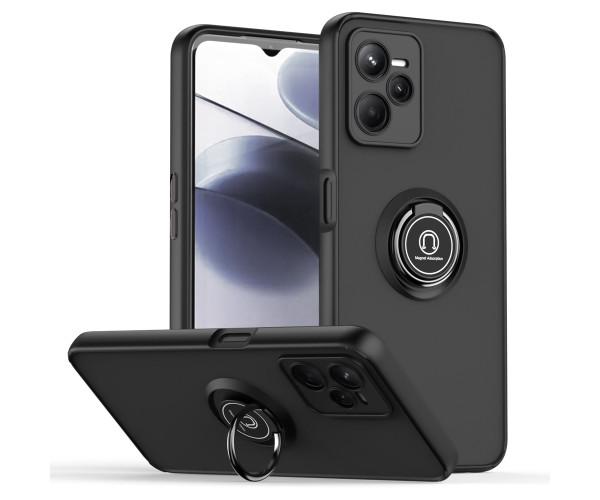 Чехол-накладка TPU Color Matte Ring для Realme C35 Черный Чехол-накладка TPU Color Matte Ring для Realme C35 Черный