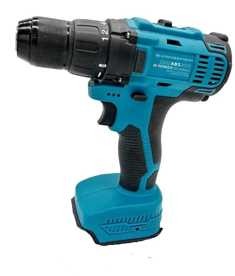 Шуруповерт аккумуляторный KRAISSMANN 2102 ABS 20/2 LI без аккумулятора и ЗУ кейс (24095169)