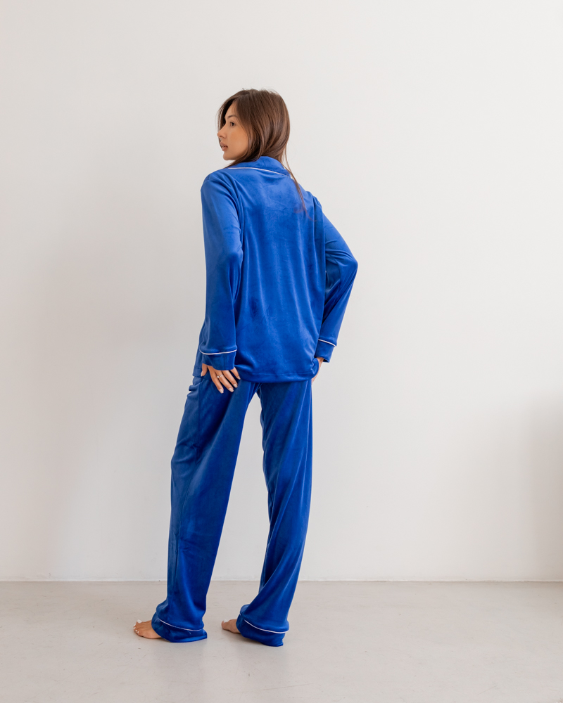 Пижама женская Модельер 7622 р. 42 Синий (14060) - фото 2 Пижама женская Модельер 7622 р. 42 Синий (14060) - фото 2