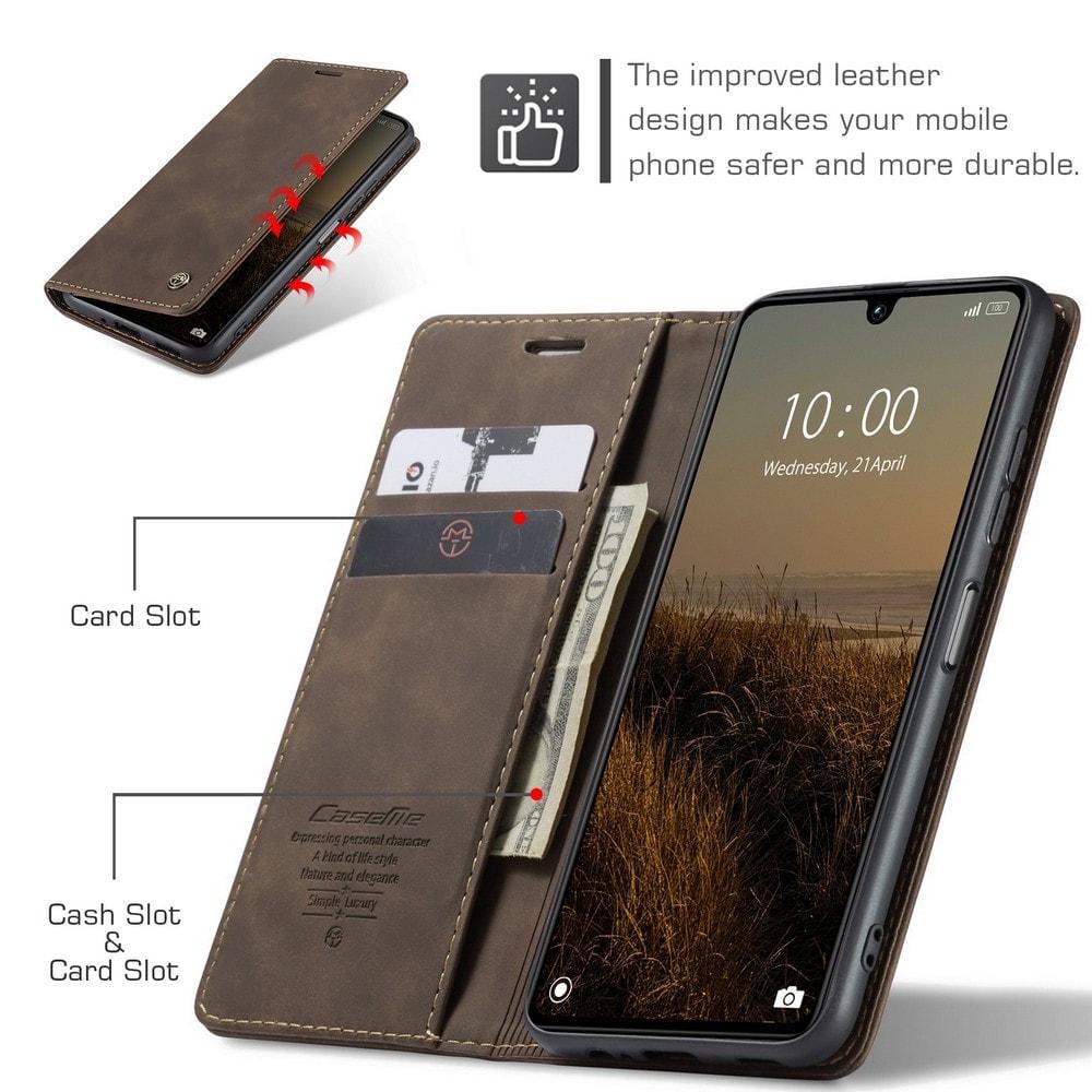 Чехол книжка с магнитом Xiaomi Poco C65 CaseMe Dark Brown (35389-05) - фото 3 Чехол книжка с магнитом Xiaomi Poco C65 CaseMe Dark Brown (35389-05) - фото 3