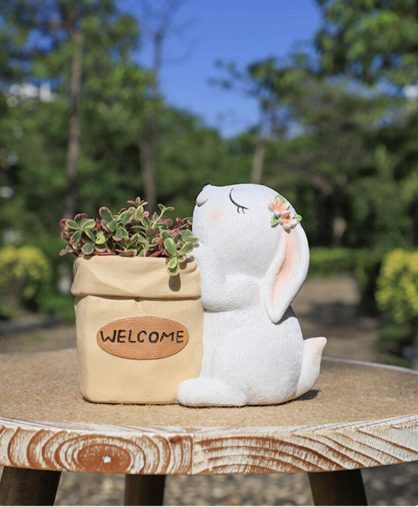 Кашпо-органайзер Зайчик 15х18 см