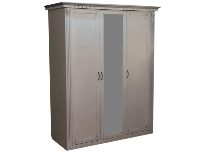 Шкаф с зеркалом распашной Мікс Меблі Фридом 3Д из дерева/ДСП цвет Слоновая кость/Патина золото Шкаф с зеркалом распашной Мікс Меблі Фридом 3Д из дерева/ДСП цвет Слоновая кость/Патина золото