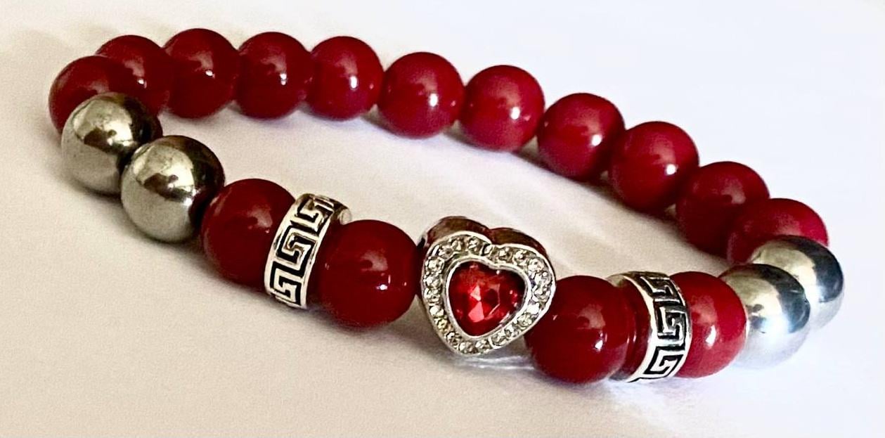 Браслет LITAURS натуральный камень гранат/гематит с металлическими вставками L 18-21 см (250406-1) - фото 6 Браслет LITAURS натуральный камень гранат/гематит с металлическими вставками L 18-21 см (250406-1) - фото 6