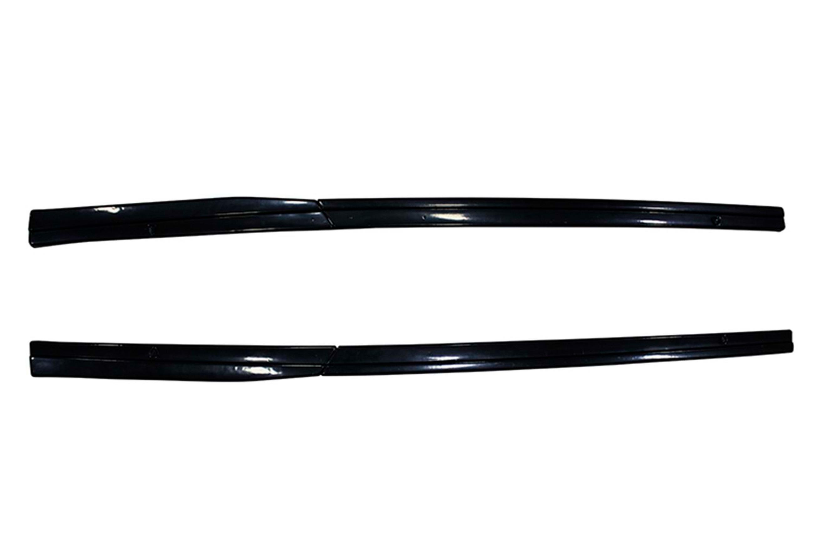 Боковые пороги DPT V-4 для Volkswagen Golf 7/E-Golf 2012-2020 гг. abs-пластик Черный глянец (130758)