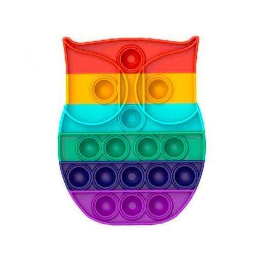 Игрушка-антистресс пупырка Bambi Pop It Fidget Радужная сова