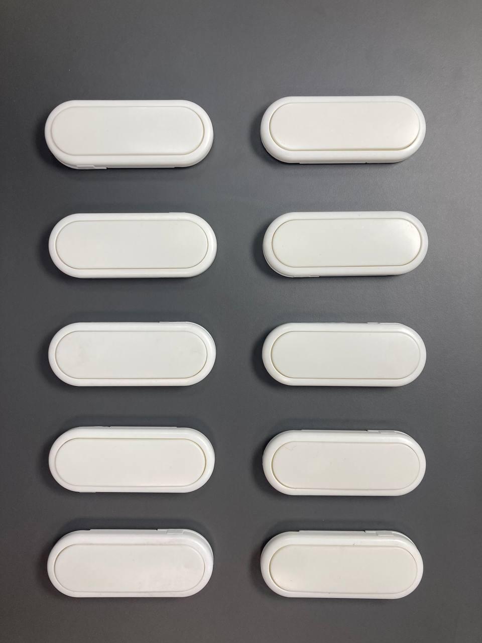 Набір блокаторів для дверцят та шухляд дитячий захист для будинку з фіксатором 10 шт. Білий (50010/10)