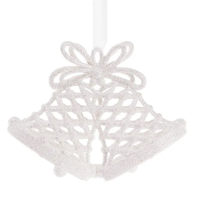 Підвіска новорічна Flora Дзвіночки Білий (12277)