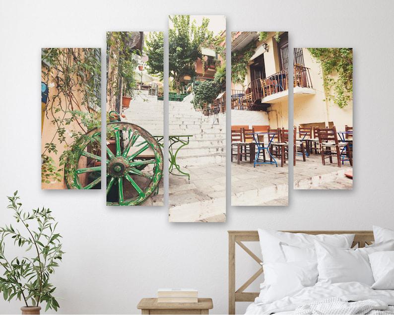 Модульная картина на холсте из пяти частей KIL Art Улица в Афинах 137x85 см (M51_L_179)