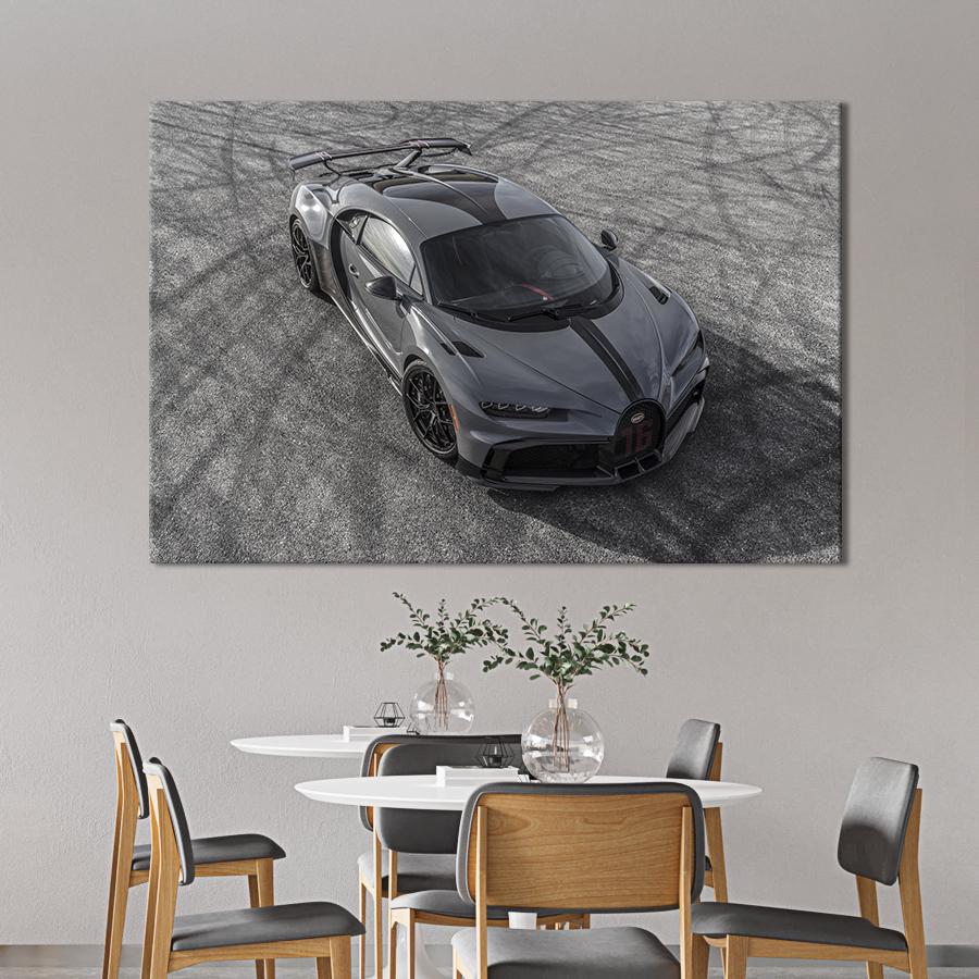 Картина на холсте Спортивный автомобиль Bugatti Chiron Pur Sport 51x34 см (1297-1)