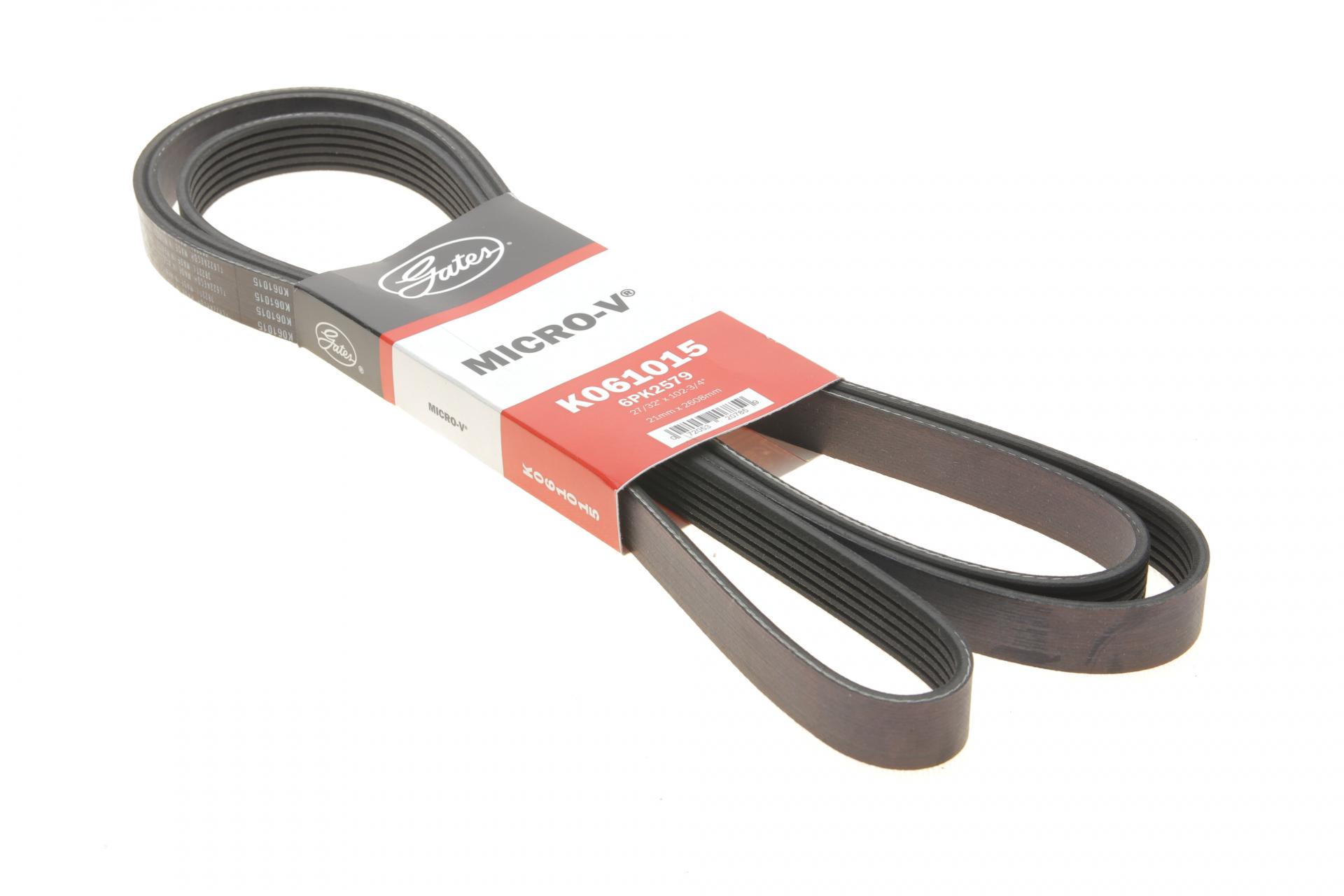 Ремень генератора GATES для Hyundai Santa Fe/Kia Sorento 2.4 CVVT 09-15 K061015)