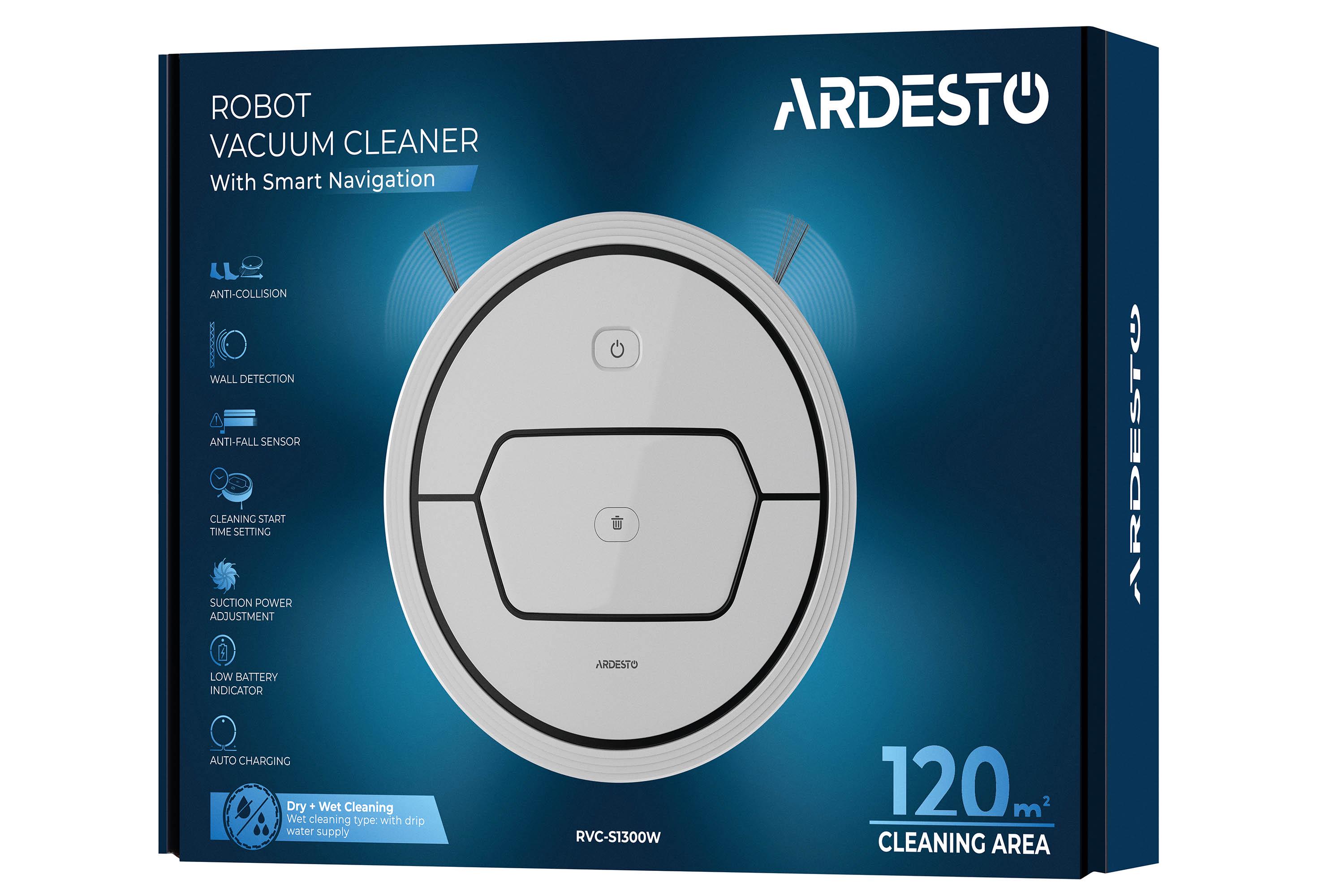 Робот-пылесос Ardesto RVC-S1300W сухая/влажная уборка до 120 м2 Белый - фото 30