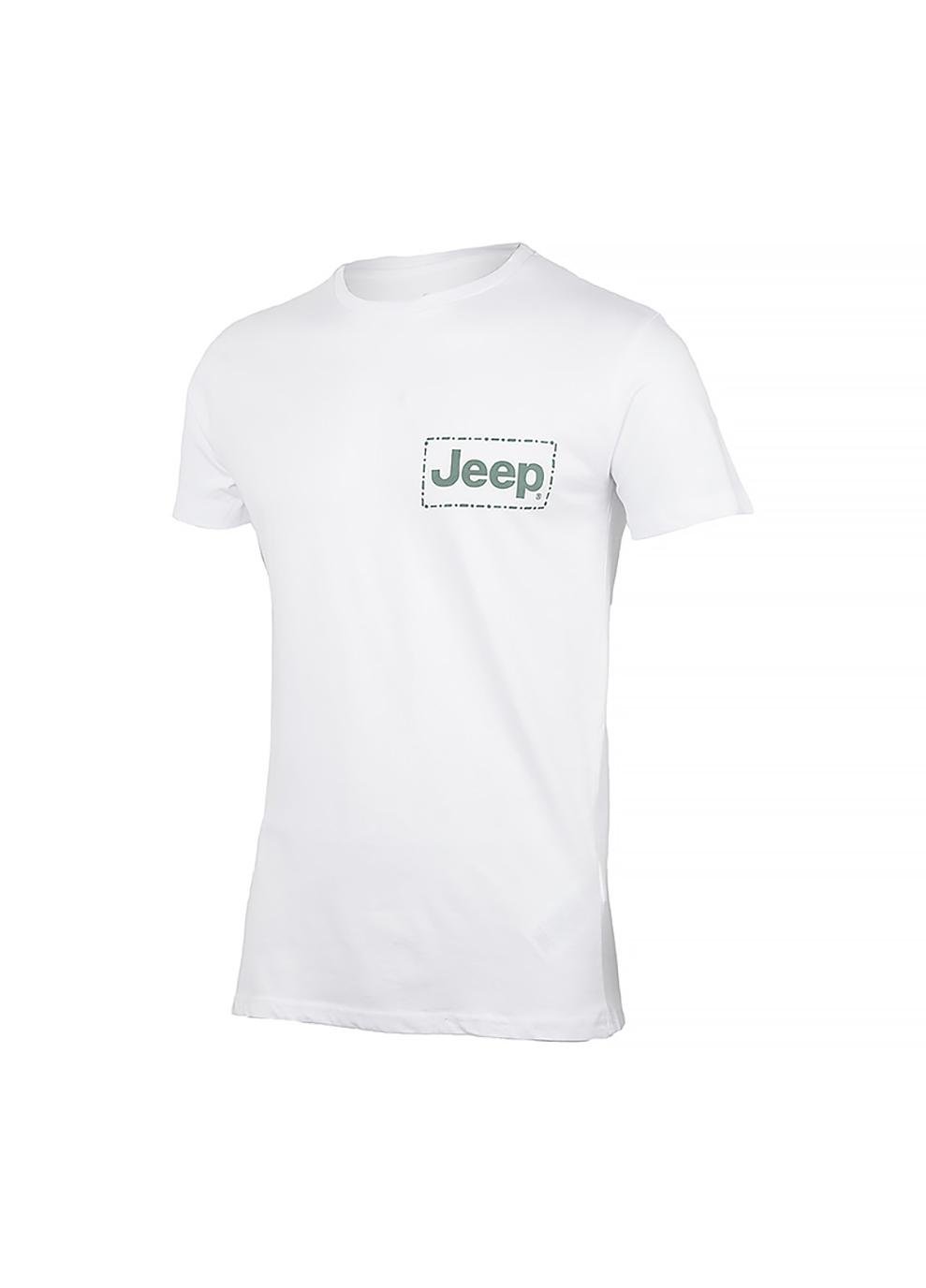 Футболка мужская JEEP T-SHIRT Stiched frame Small Print J22W S Белый (O102585-W595 S)