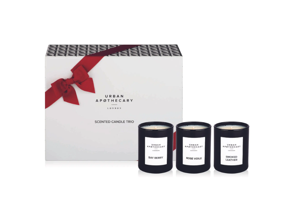 Набор арома свечей Urban Apothecary Bay Berry/Rose Voile/Smoked Leather 3 шт.