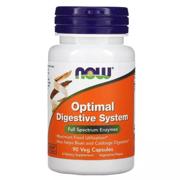 Травні ферменти Now Foods Optimal Digestive System 90 вегетаріанських капсул (NF2958)