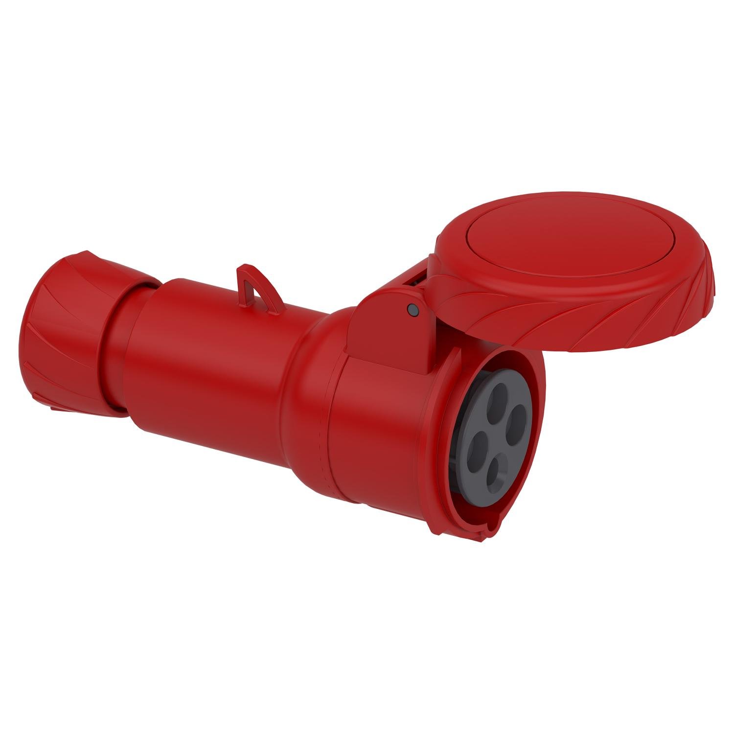 Силовая розетка Schneider Electric Mureva 3P+E 16А 415 В переносная IP67 Красный (PKY16M734)