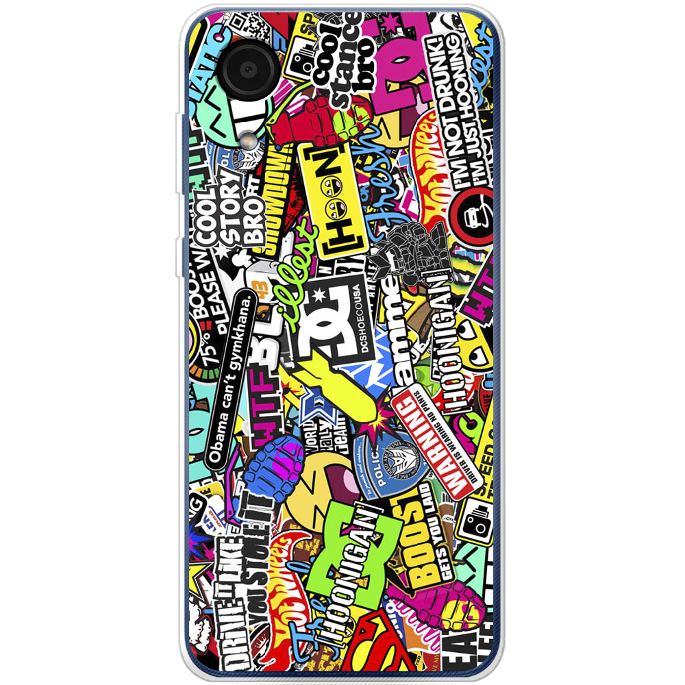 Чохол BoxFace Samsung Galaxy A03 Core (A032) Multicolored Inscriptions Прозорий силікон (43939-up880-43939)