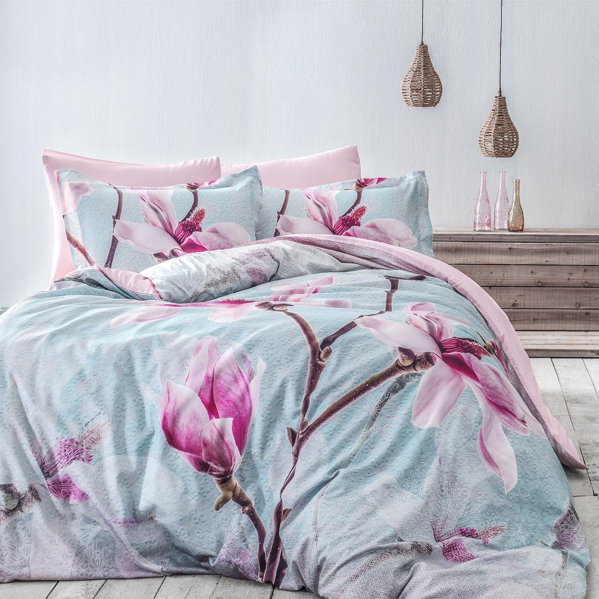 Постельное белье Tivolyo Home Orchidea делюкс сатин евро Розовый