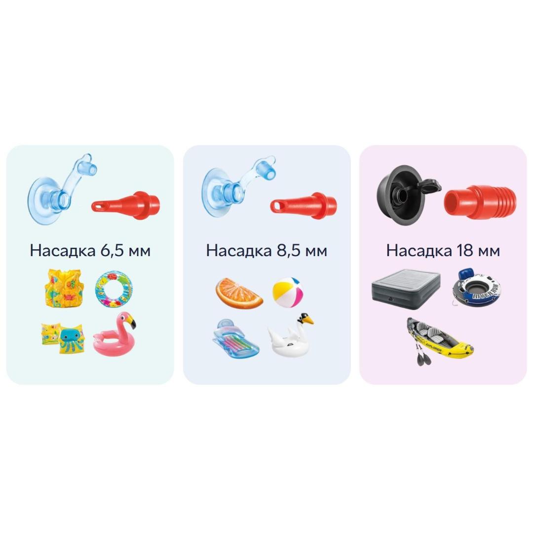 Насос ручной Intex для кроватей матрасов кругов и лодок 36 см (68614) - фото 7